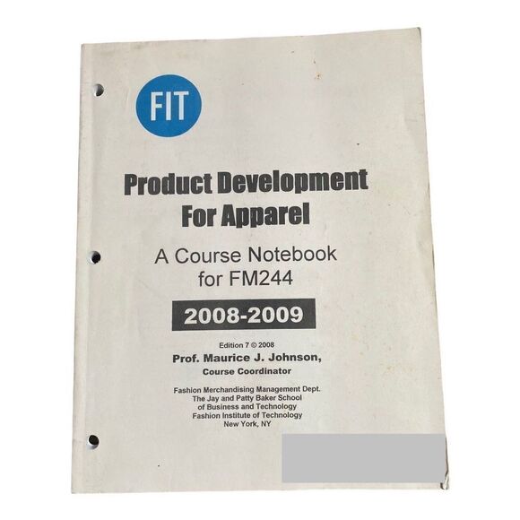 Product development for Apparel a course notebook for FM244 - Picture 1 of 4